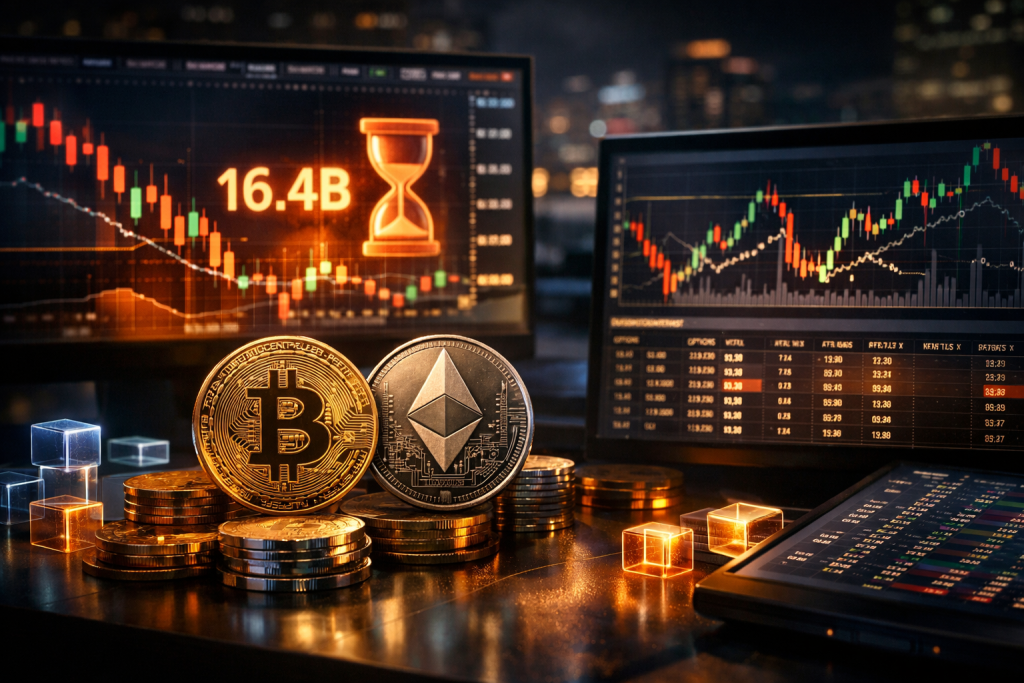 Crypto Markets Brace for $16.4 Billion Options Expiry of Bitcoin and Ethereum Crypto Markets Brace for $16.4 Billion Options Expiry of Bitcoin and Ethereum – featured image