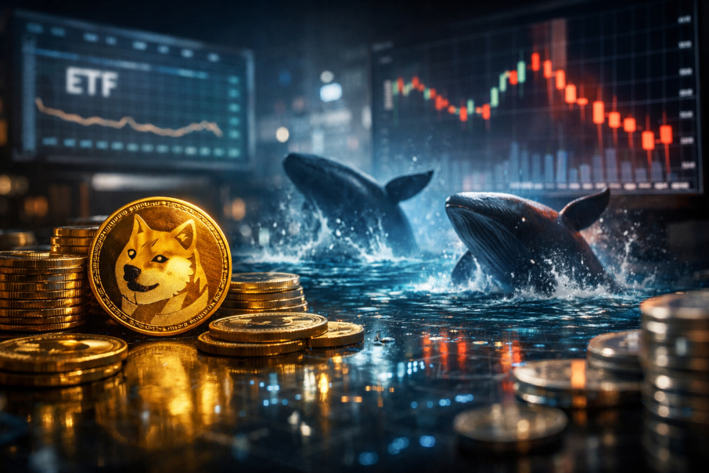 Dogecoin Whales Accumulate as ETF Activity Stagnates – featured image