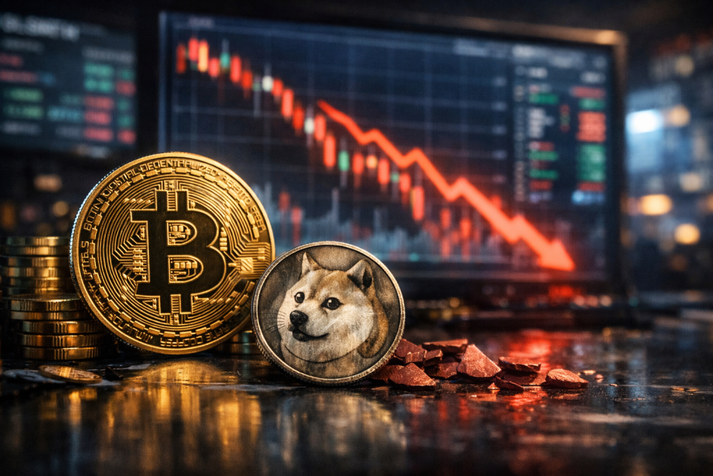 Bitcoin Dips to $79,000 as DOGE Faces Major Losses Amid Record Negative Funding Rates – featured image