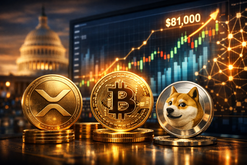 Market Momentum: XRP and DOGE Rally, Bitcoin Surpasses $81,000 Following CLARITY Act Progress – featured image