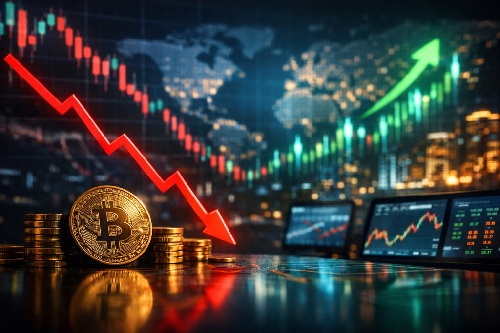 Bitcoin Dips Below $66,000 Amidst Record Global Stock Gains – featured image
