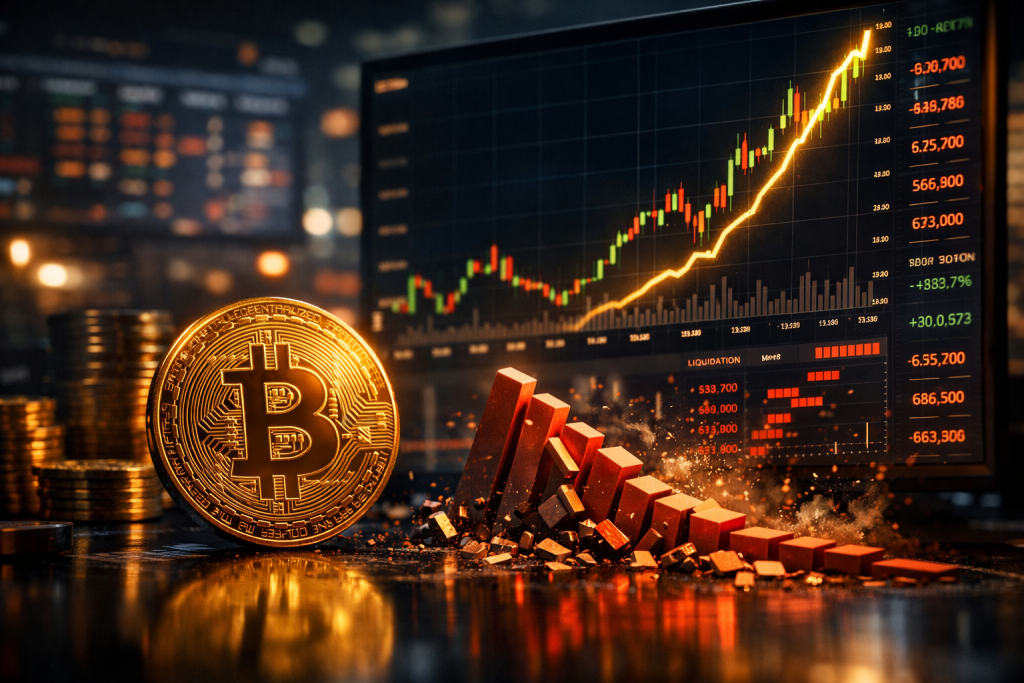 Bitcoin Surges to $63,700 as Liquidations Hit Record Highs – featured image
