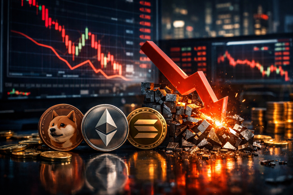 Crypto Market Faces Turbulence as Bullish Bets Take a Hit – featured image
