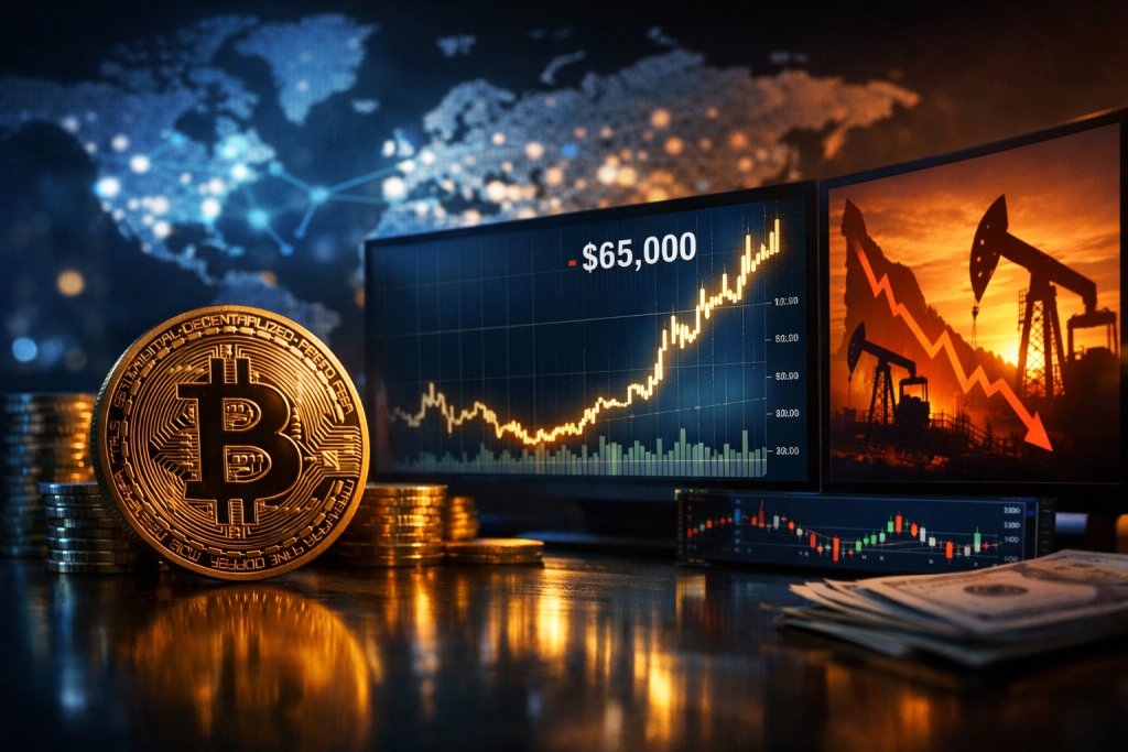 Bitcoin Surges Past $65,000 Amid Geopolitical Calm and Oil Price Drop – featured image