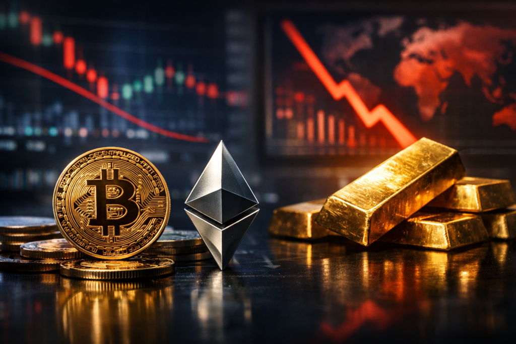 Tensions Rise as Bitcoin and Ether Hold Steady Amid Gold's Decline – featured image