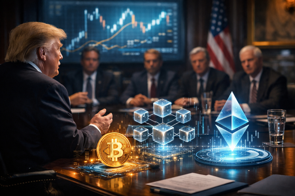 Trump Advocates for CLARITY Act in Senate Meeting Trump Advocates for CLARITY Act in Senate Meeting – featured image