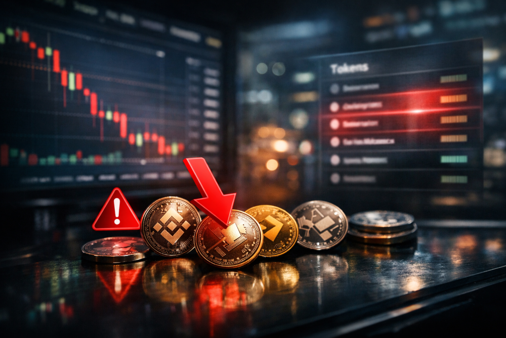 Binance Signals Potential Delisting for Five Tokens – featured image