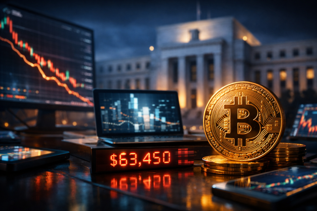 Bitcoin Dips Below $63,500 as Traders Shift Focus to Fed Decisions – featured image
