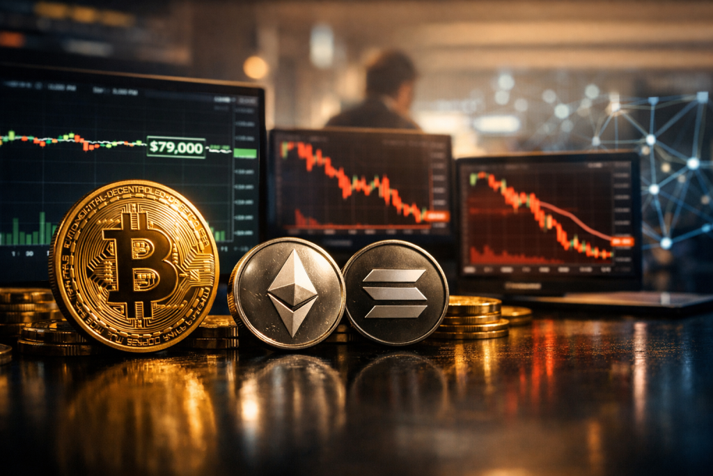 Bitcoin Stabilizes at $79,000 While Altcoins Experience Pullback – featured image