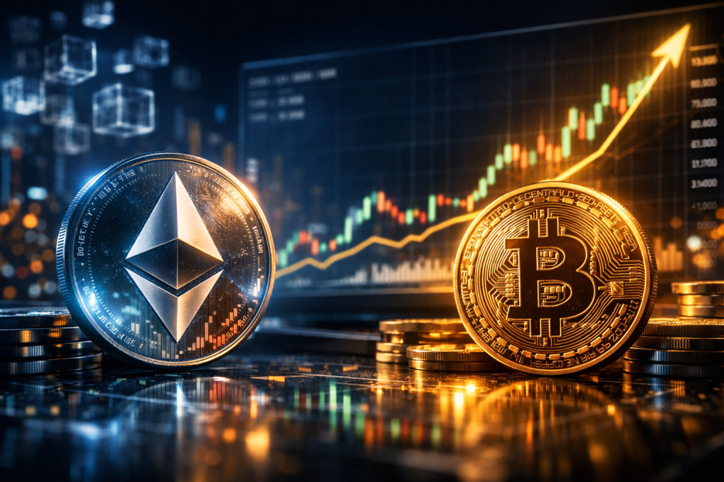 Ether Surges 18% as Bitcoin Breaks $69,000 in Market Surge – featured image