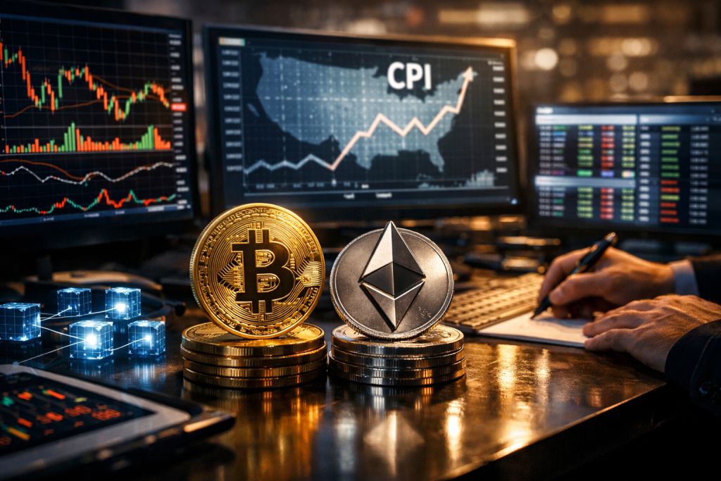 Market Sentiment Shifts as Bitcoin and Ether Traders Brace for U.S. CPI Release Market Sentiment Shifts as Bitcoin and Ether Traders Brace for U.S. CPI Release – featured image