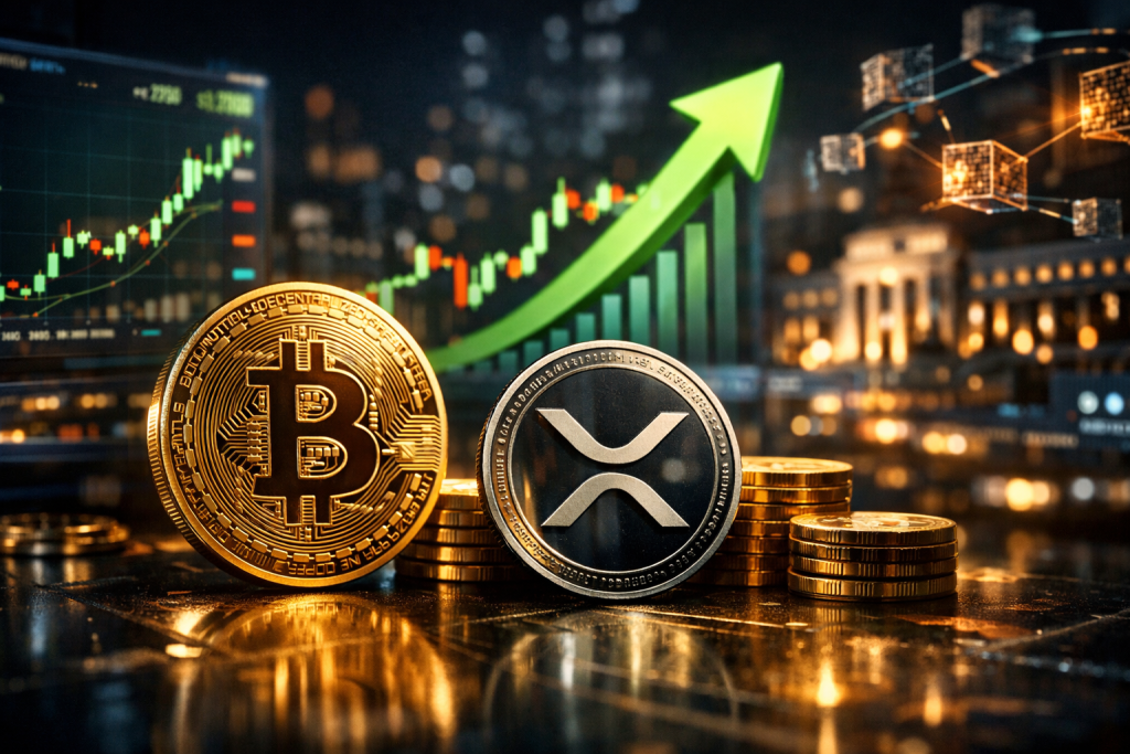 Bitcoin Surges Past $77,500 as XRP Shines Amid Eased Fed Hike Fears – featured image