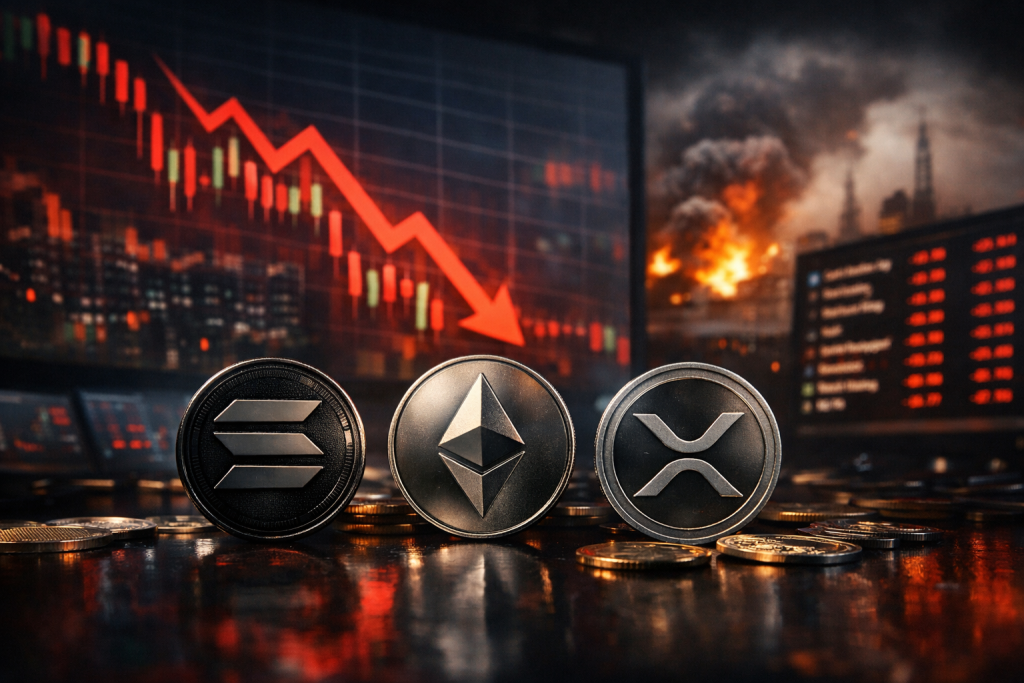 Market Turmoil: Solana, Ether, and XRP Lead a Major Downturn Amid Geopolitical Tensions – featured image