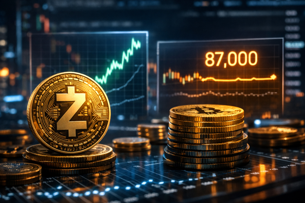 Zcash Surges 10% as Bitcoin Stabilizes Near $87,000 Zcash Surges 10% as Bitcoin Stabilizes Near $87,000 – featured image